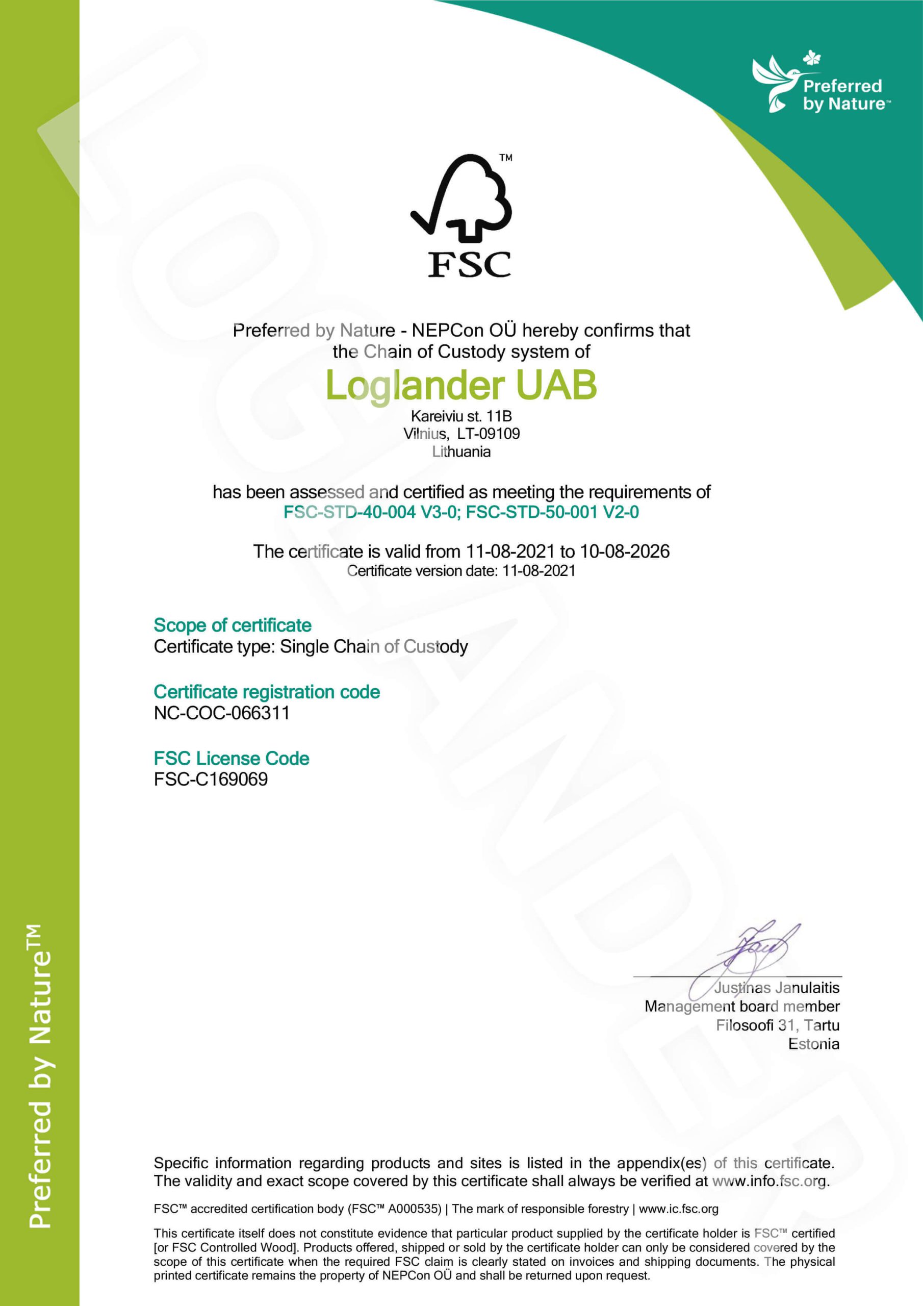FSC certification
